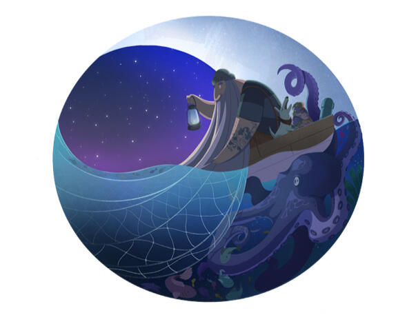 Illustration Fisherman