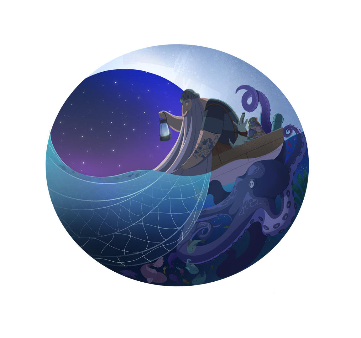 Illustration Fisherman